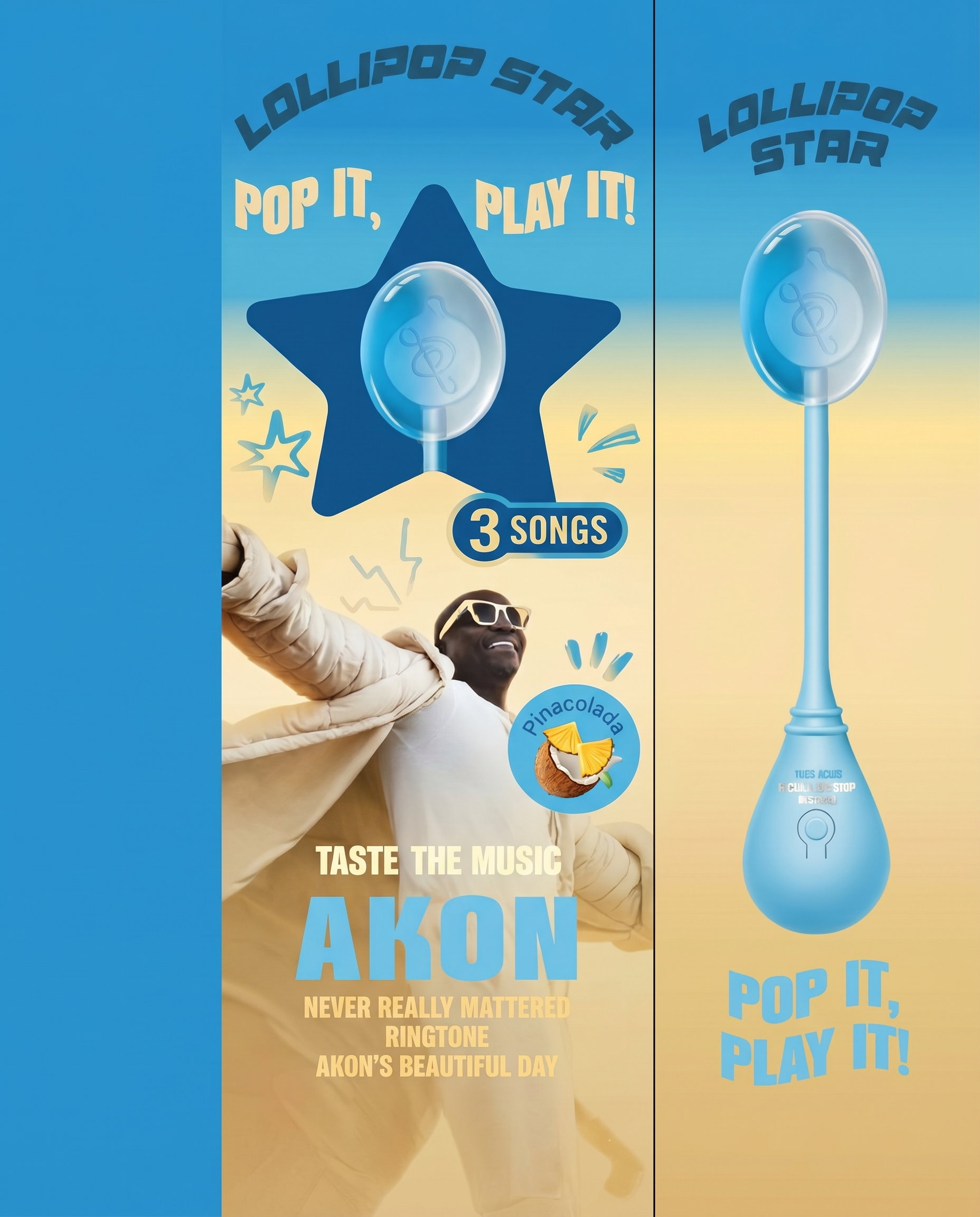 AKON music candy packaging