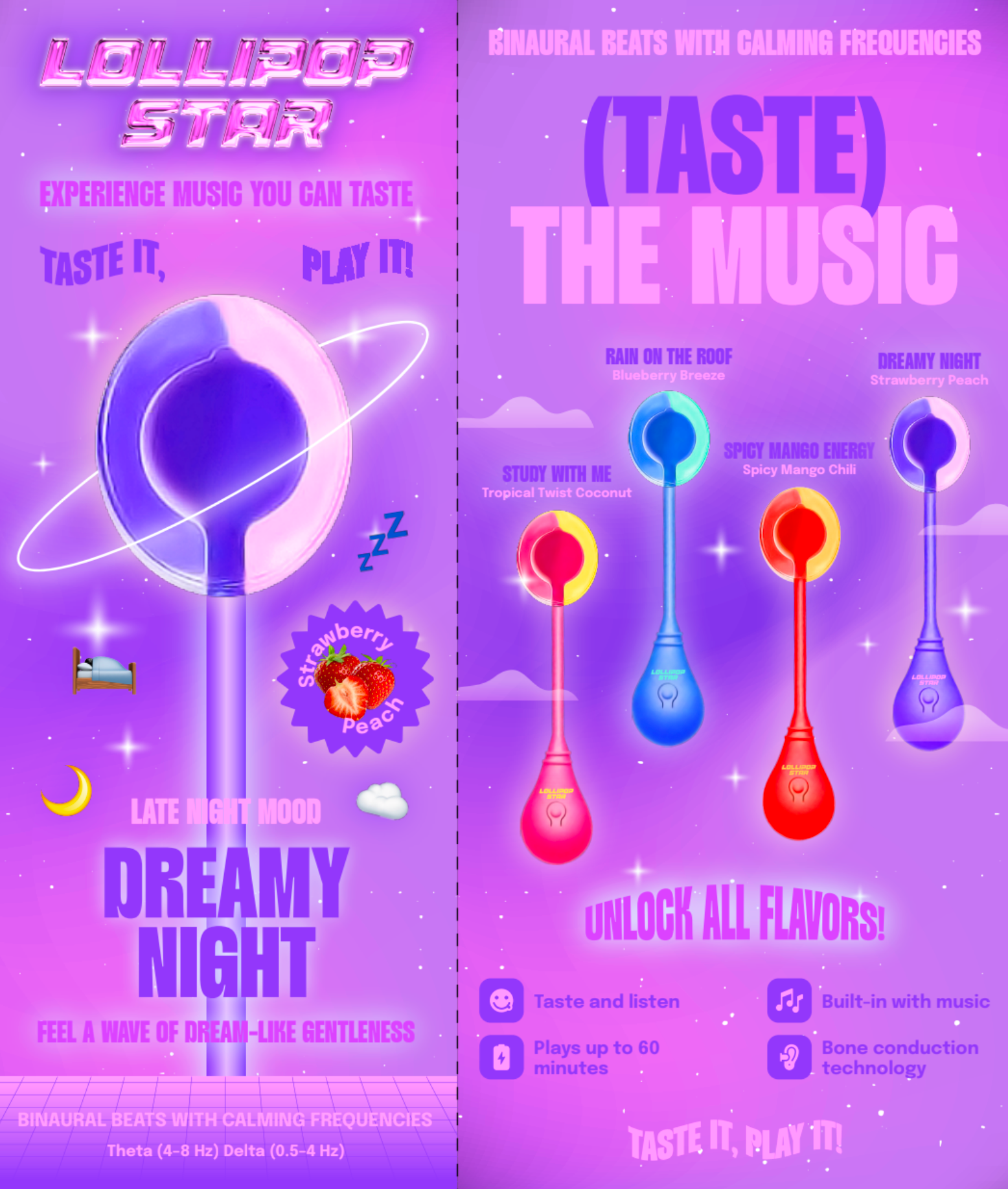 Lollipopstar Dreamy Night Flavor Music Lollipop Packaging Exhibition