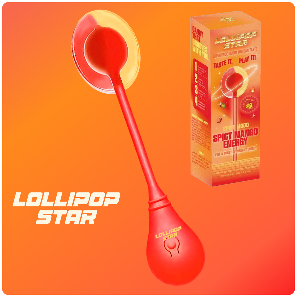 Lollipopstar Spicy Mango Energy Flavor Music Lollipop