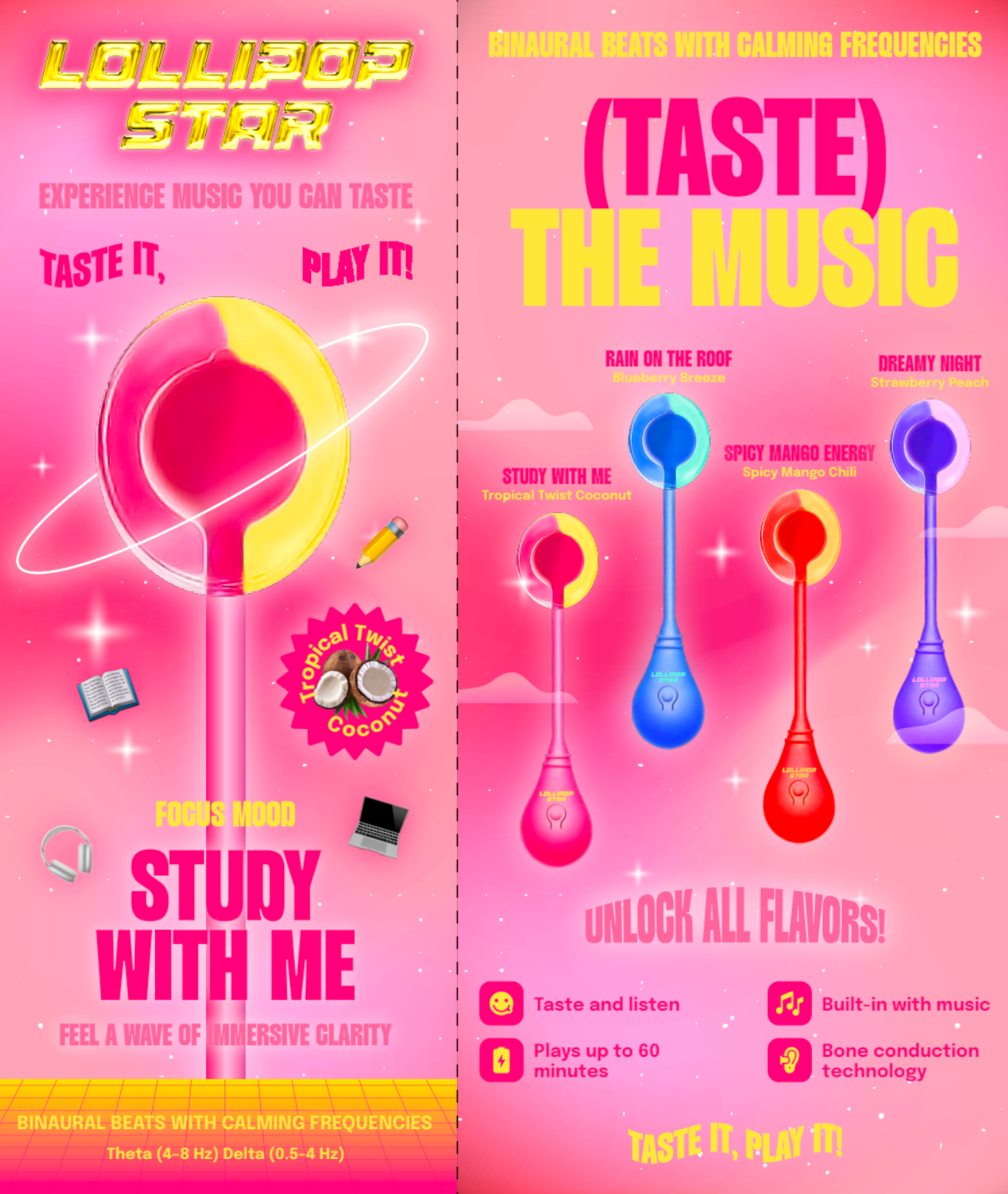 Lollipopstar Study With Me Flavor Music Lollipop Packaging Exhibition
