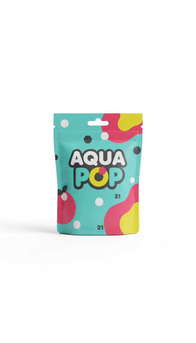 Aqua Pop sour gummies pouch